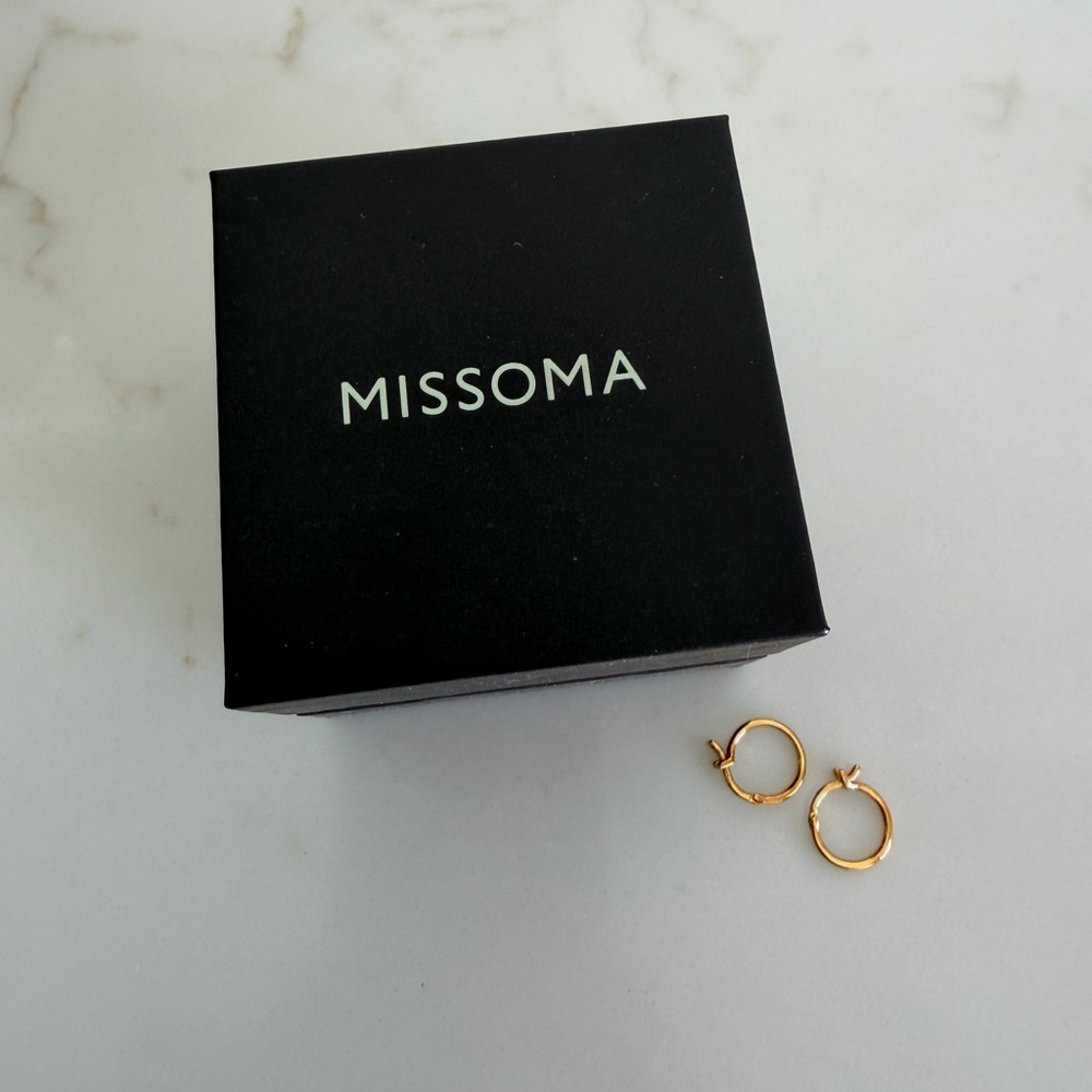 Missoma Mini Plain Hinged Hoop Earrings